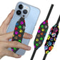 Switchbands Universal Stretchable Phone Hand Straps And Finger Loop For Phone Cases - Blue & Gold Cheetah