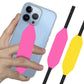 Universal Custom  Phone Grip Strap For Phone Cases As Phone Loop Holder, Phone Charms  - Black & Grey