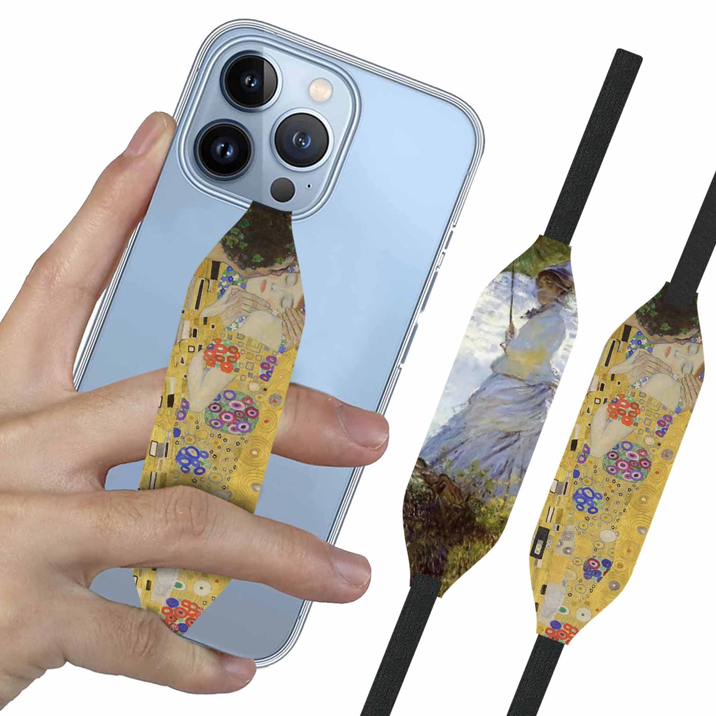 Switchbands Universal Stretchable Phone Hand Straps And Finger Loop For Phone Cases - Starry Night & Wheat fields with Crows